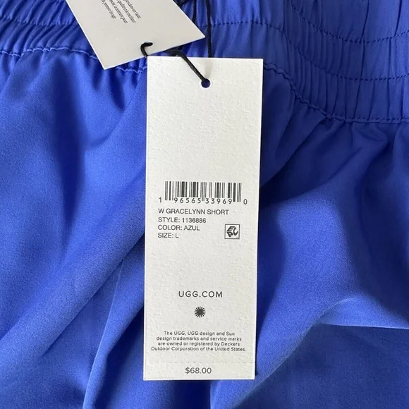 Ugg Women Size Large Blue Gracelynn Shorts With Zippered Pockets NWT $68 - Picture 3 of 3